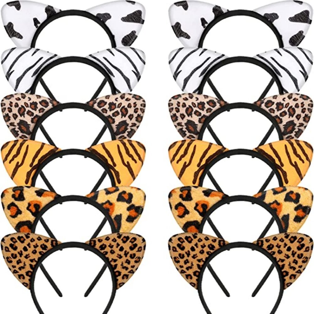 12 Pieces Leopard Ears Headband Easter Holiday Headband Portable and Easy to Use